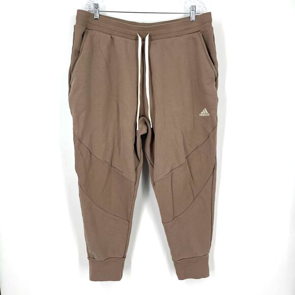 Adidas Stadium Fleece Joggers Brown Size 2XL - Picture 1 of 7